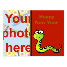 Chinese New Year Vietnamese Tet Year of the snake Postcards