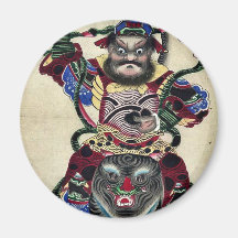 Chinese New Years print Ukiyoe Fridge Magnets