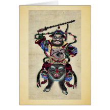Chinese New Years print Ukiyoe Greeting Cards