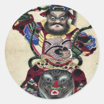Chinese New Years print Ukiyoe Sticker