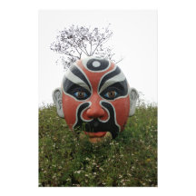 Chinese opera mask, Chiayi, Taiwan Photographic Print