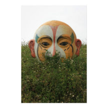 Chinese opera mask, Chiayi, Taiwan Photographic Print
