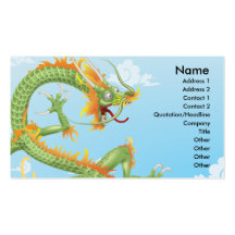 Chinese oriental dragon business card