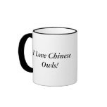 Chinese Owl Ink Drawing Coffee Mug