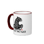 Chinese Paper Cut Year of The Tiger mugs