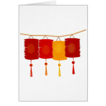 Chinese Paper Lanterns Card