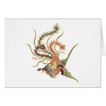 Chinese Phoenix - Fenghuang  Mythological Birds Ar Card