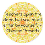 Chinese Proverb Round Stickers