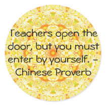 Chinese Proverb Round Stickers
