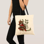 Chinese Red Dragon Tote Bags