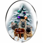 Chinese Shar-Pei Christmas Gifts Ornament photo sculptures