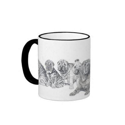 Chinese  Shar Pei Mugs by BarbBarcikKeith