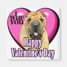 Chinese Shar-pei Valentines Day Magnet