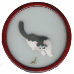 Chinese Silk Cat Picture photo sculptures