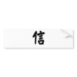 Chinese Symbol for believe bumper stickers