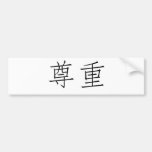 Chinese Symbol for respect Bumper Stickers