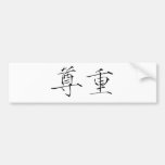Chinese Symbol for respect Bumper Stickers