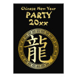 Chinese Symbol Year of the Dragon Party GB Personalised Invitations