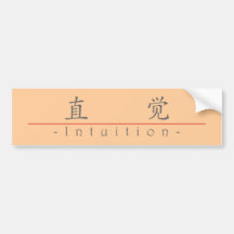 Chinese word for Intuition 10303_1.pdf Bumper Sticker