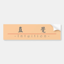 Chinese word for Intuition 10303_5.pdf Bumper Sticker