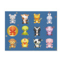 Chinese Zodiac Animals Year of the Dragon postcards