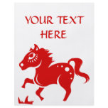 CHINESE ZODIAC HORSE PAPERCUT ILLUSTRATION flyers