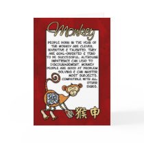 Chinese Zodiac - Monkey Card