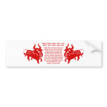 CHINESE ZODIAC OX PAPERCUT ILLUSTRATION bumper stickers