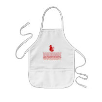 CHINESE ZODIAC PAPERCUT MONKEY ILLUSTRATION APRON
