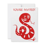 CHINESE ZODIAC PAPERCUT SNAKE ILLUSTRATED SHIRT invitations