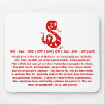 CHINESE ZODIAC PAPERCUT SNAKE ILLUSTRATED SHIRT MOUSEPAD