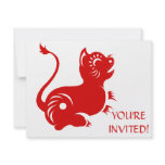 CHINESE ZODIAC PAPERCUT TIGER ILLUSTRATED invitations