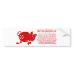 CHINESE ZODIAC PIG PAPERCUT ILLUSTRATION bumper stickers