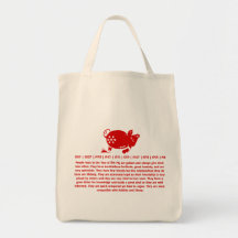 CHINESE ZODIAC PIG PAPERCUT ILLUSTRATION TOTE BAGS