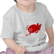 CHINESE ZODIAC PIG PAPERCUT ILLUSTRATION TSHIRT