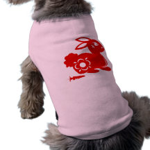 CHINESE ZODIAC RABBIT PAPERCUT ILLUSTRATION PET CLOTHES