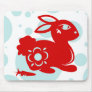 CHINESE ZODIAC RABBIT PAPERCUT ILLUSTRATION MOUSEPAD