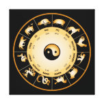Chinese Zodiac Wheel Gallery Wrapped Canvas
