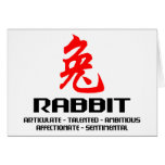 Chinese Zodiac Year of The Rabbit Gift Greeting Card