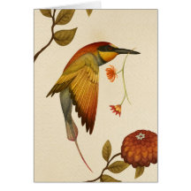 Chinoiserie Birds - Blank Greeting Card