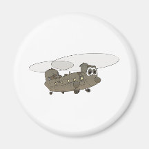 Chinook Helicopter Cartoon Refrigerator Magnets