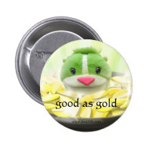 Chipmunk Leprechaun Button
