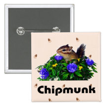 Chipmunk photo　(4)　type1 ピンバッジ