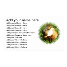 Chipmunk saying grace business card