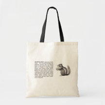 chipmunk tote bag