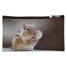 Chipmunk with Cheeks Full Photo Cosmetic Bags