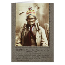Chiricahua Apache Indian Leader Geronimo Portrait Card