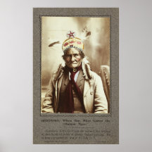 Chiricahua Apache Indian Leader Geronimo Portrait Print