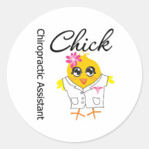 Chiropractic Assistant Chick Sticker