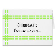 Chiropractic Green Link Design Greeting Cards